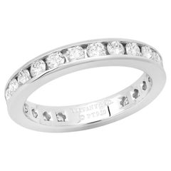 TIFFANY & Co. Anneau de mariage en platine 3mm avec diamant en forme de cercle complet 4.5