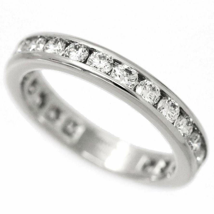 TIFFANY & Co. Platinum 3mm Full Circle Diamond Wedding Band Ring 6

Metal: Platinum
Size: 6
Band Width: 3mm
Diamond: round brilliant diamonds, carat total weight 1.00 
Hallmark: TIFFANY&CO. PT950
Condition: Excellent condition, like new, comes with