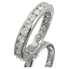 TIFFANY & Co. Platinum 3mm Full Circle Diamond Wedding Band Ring 5.5