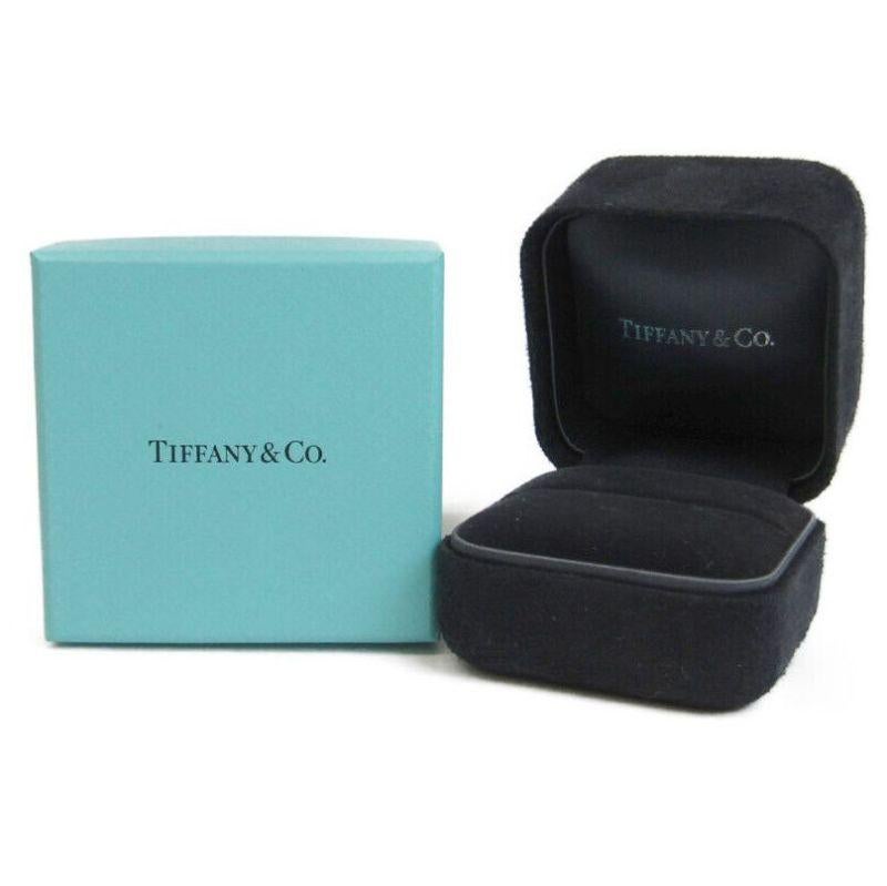 TIFFANY & Co. Platinum 3mm Half Circle Diamond Ruby Band Ring 4.5 For Sale 3