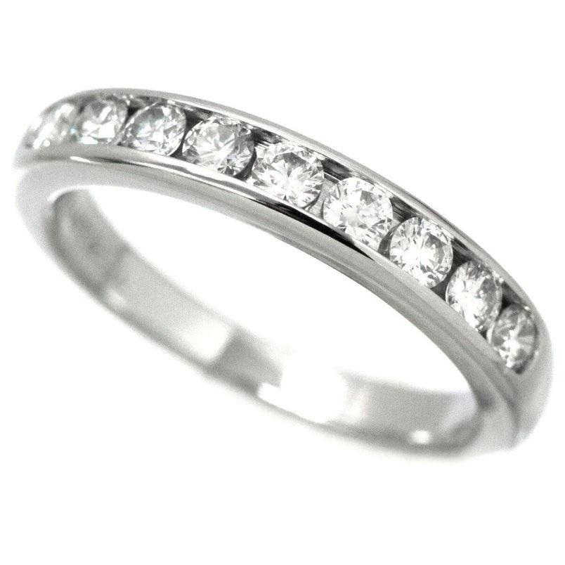 TIFFANY & Co. Platinum 3mm Half Circle Diamond Band Ring 4

Metal: Platinum
Size: 4
Band Width: 3mm
Weight: 4.40 grams
Diamond: 9 round brilliant diamonds, carat total weight .33 
Hallmark: ©TIFFANY&CO. PT950
Condition: Excellent condition, like new