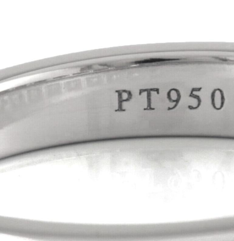 TIFFANY & Co. Platinum 3mm Half Circle Diamond Wedding Band Ring 4 For Sale 1