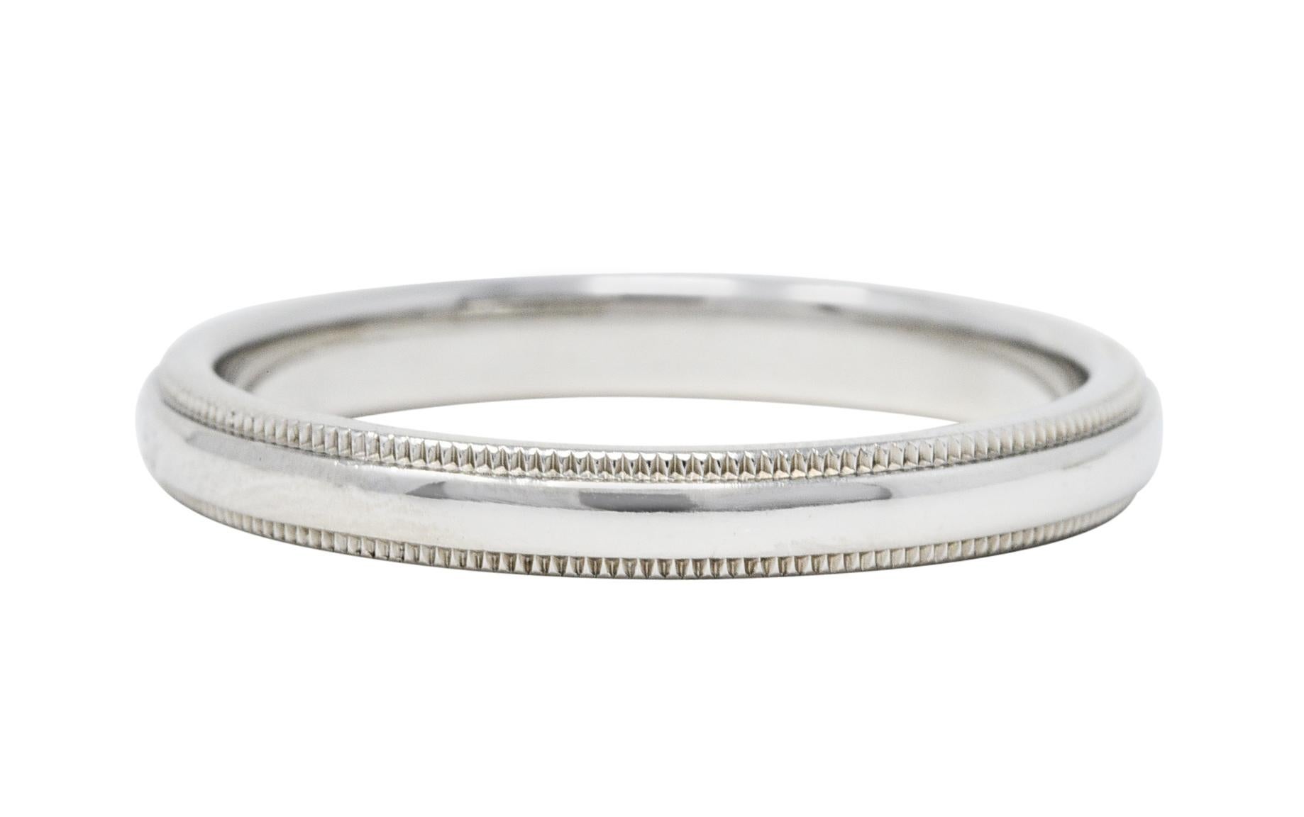 Women's or Men's Tiffany & Co. Platinum Men's Wedding Band Ring
