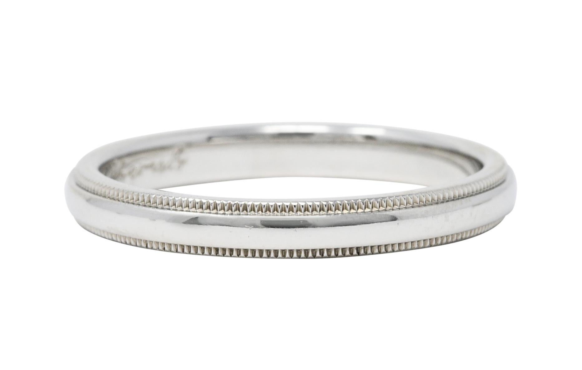 Tiffany & Co. Platinum Men's Wedding Band Ring 2