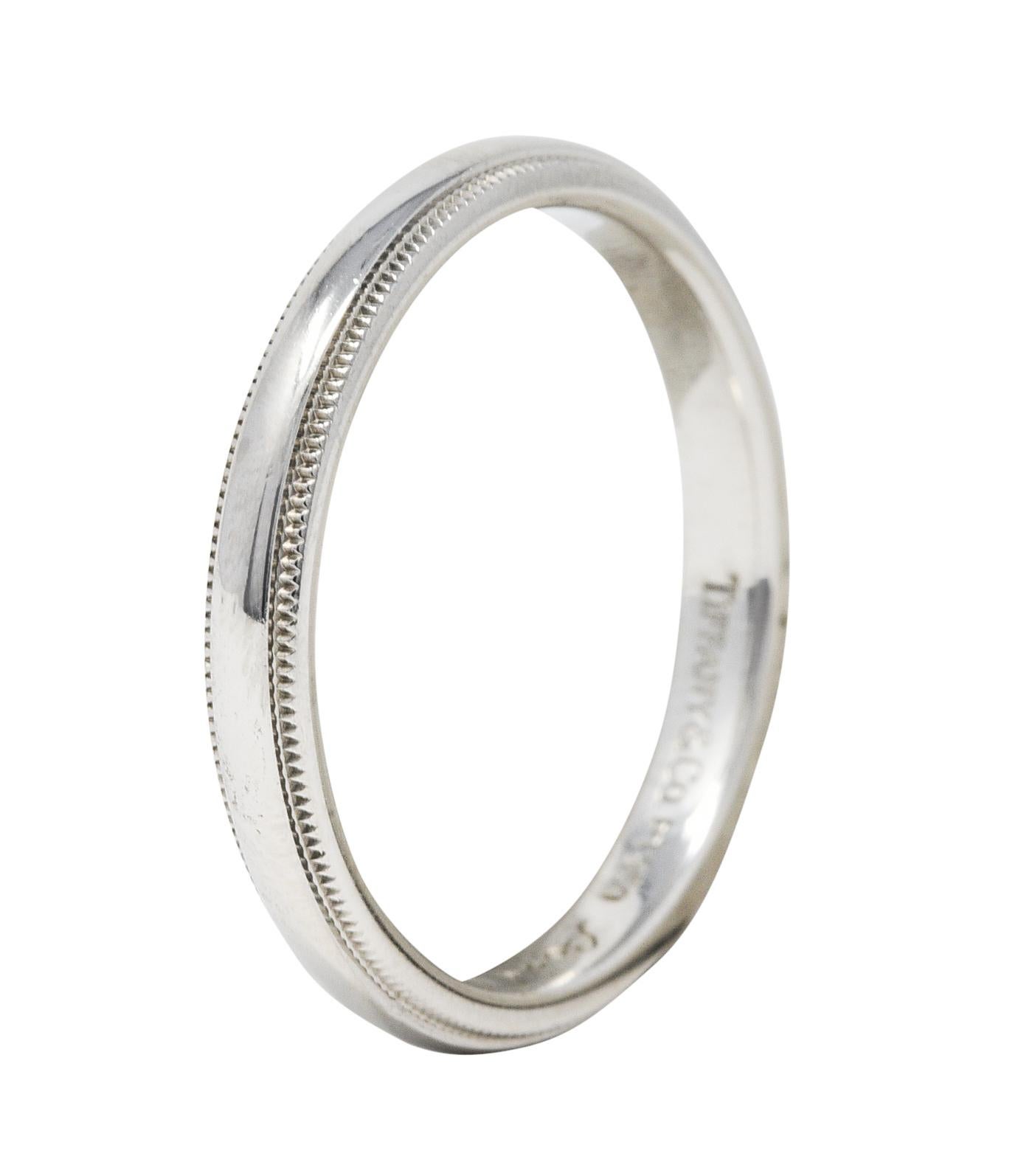Tiffany & Co. Platinum Men's Wedding Band Ring 3