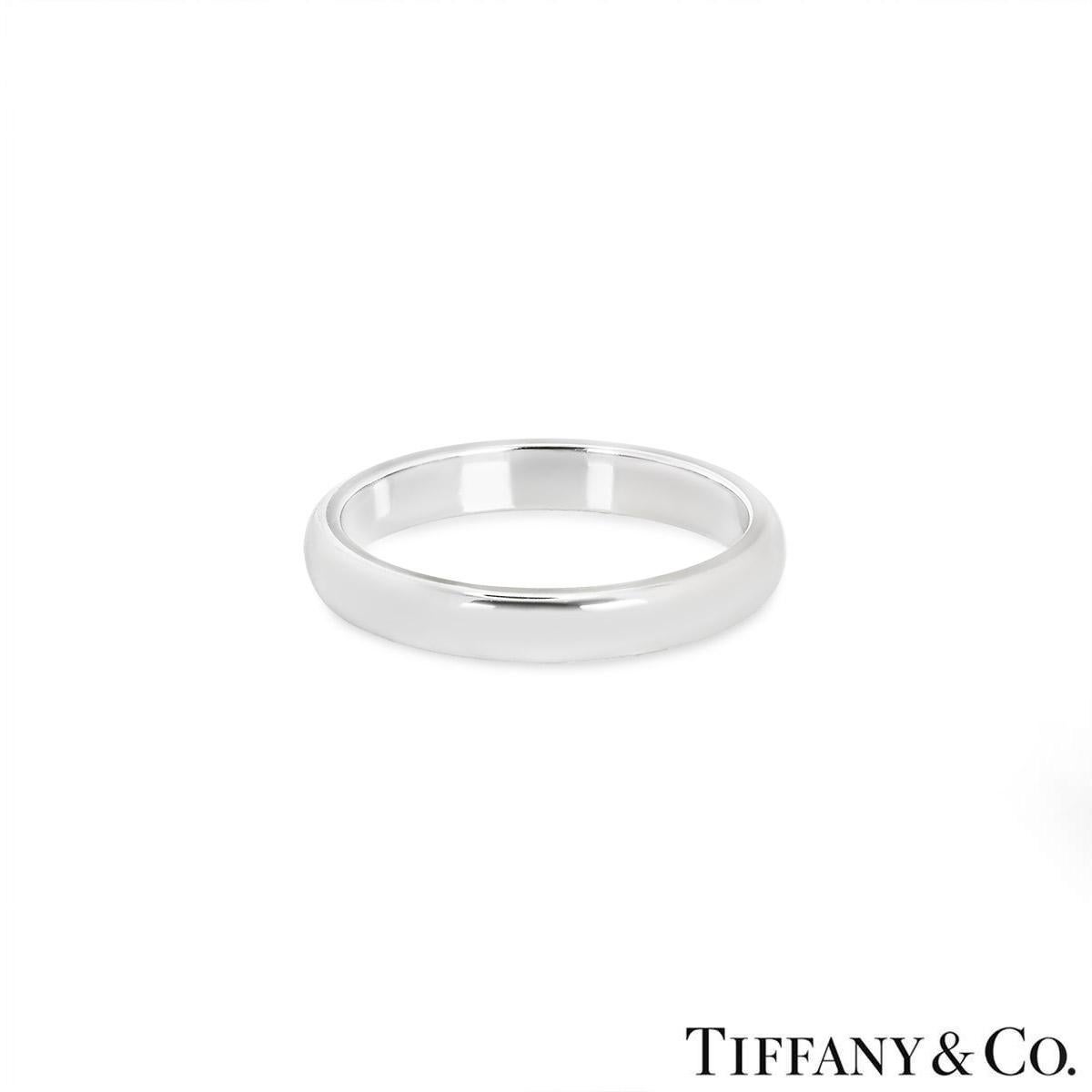 Tiffany & Co. Bague de mariage Tiffany Forever 3 mm en platine Excellent état - En vente à London, GB