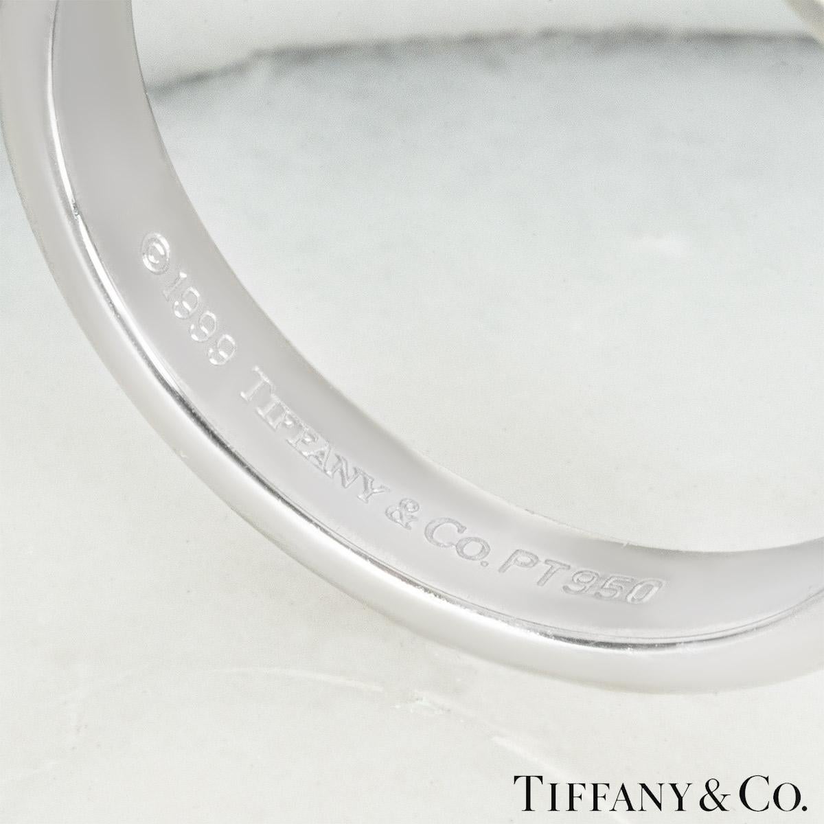 Women's or Men's Tiffany & Co. Platinum 3mm Tiffany Forever Wedding Ring For Sale