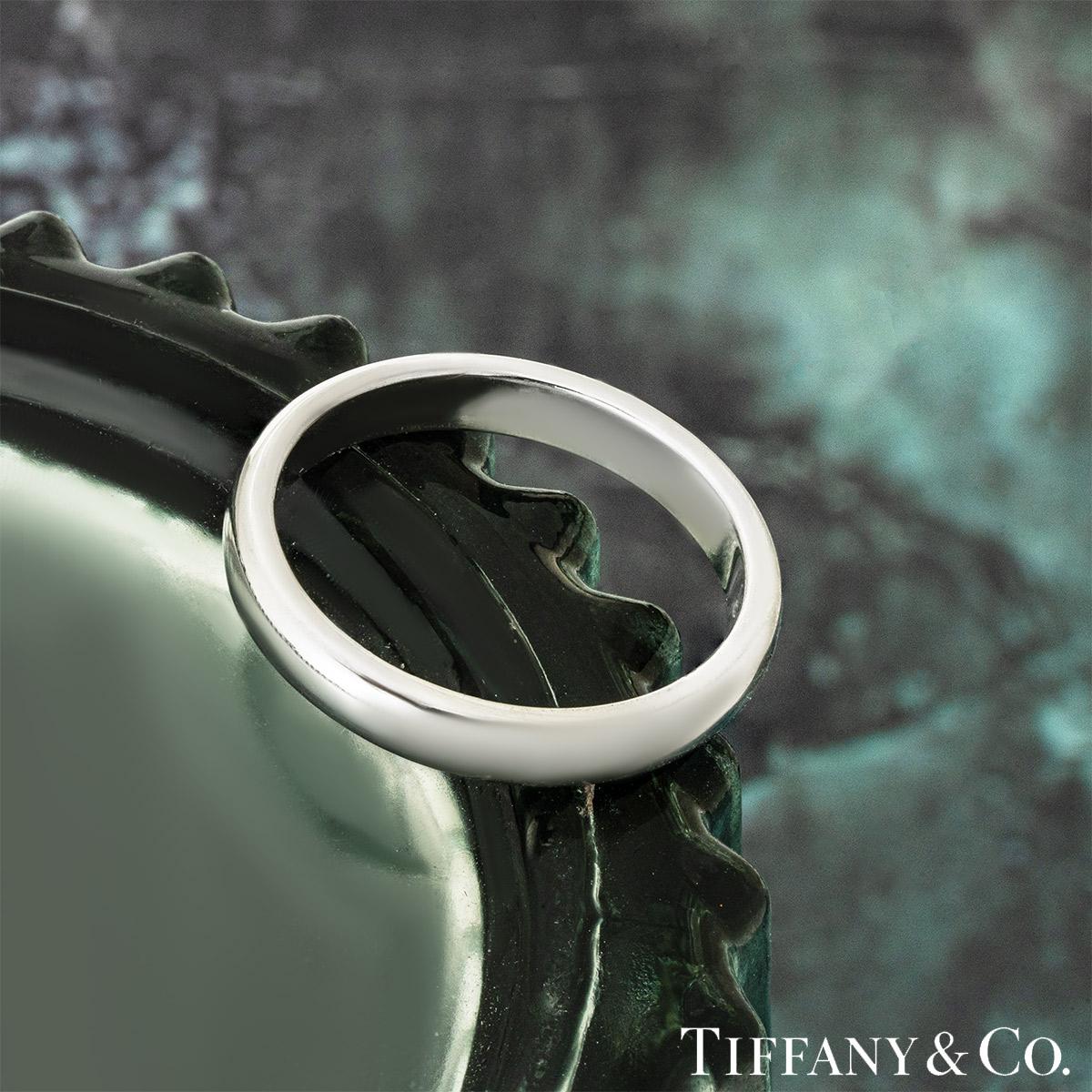 Tiffany & Co. Bague de mariage Tiffany Forever 3 mm en platine en vente 3