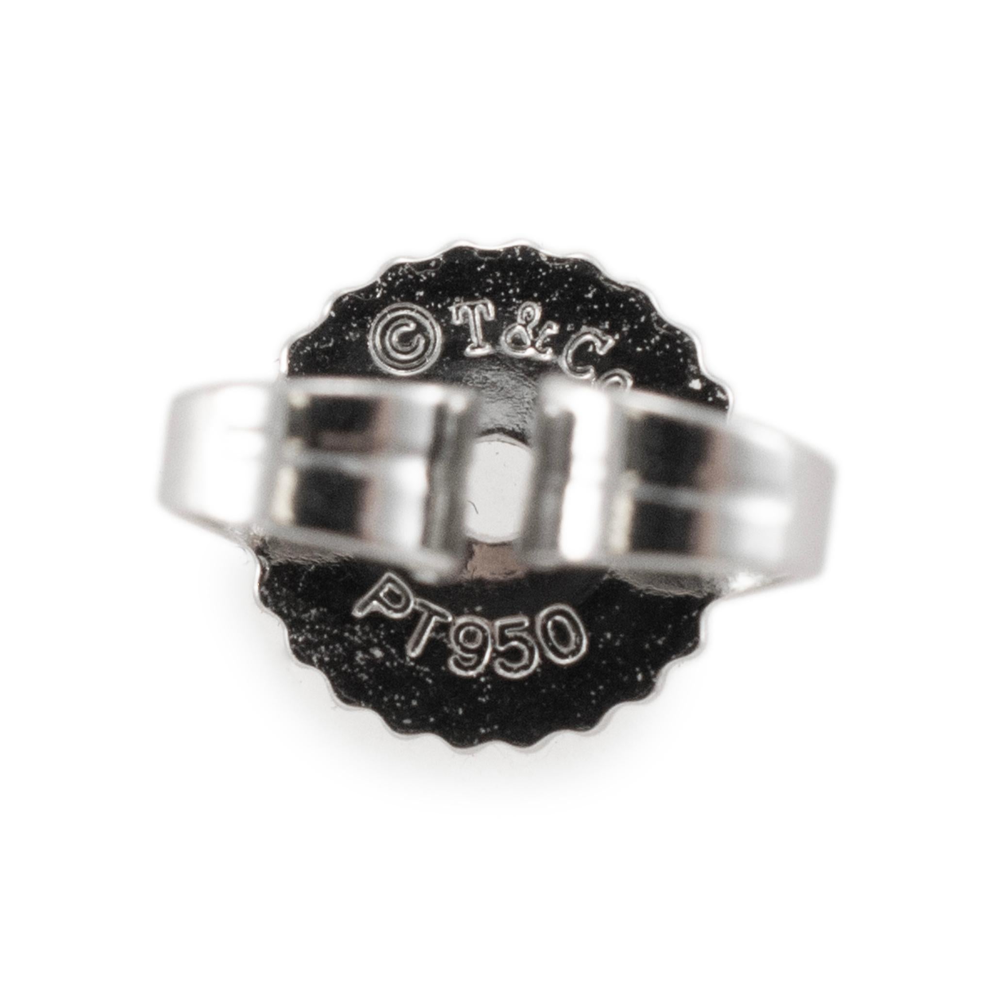Tiffany & Co. Platin 4-Zinken Solitär 0,27 Karat Diamant-Ohrstecker 1