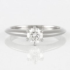 TIFFANY & Co. Platinum .33ct Diamond Engagement Ring 5.25