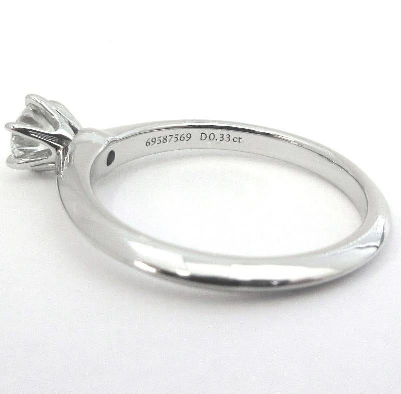 Tiffany & Co. Anello di fidanzamento in platino con diamante da 0,40 carati in vendita 1
