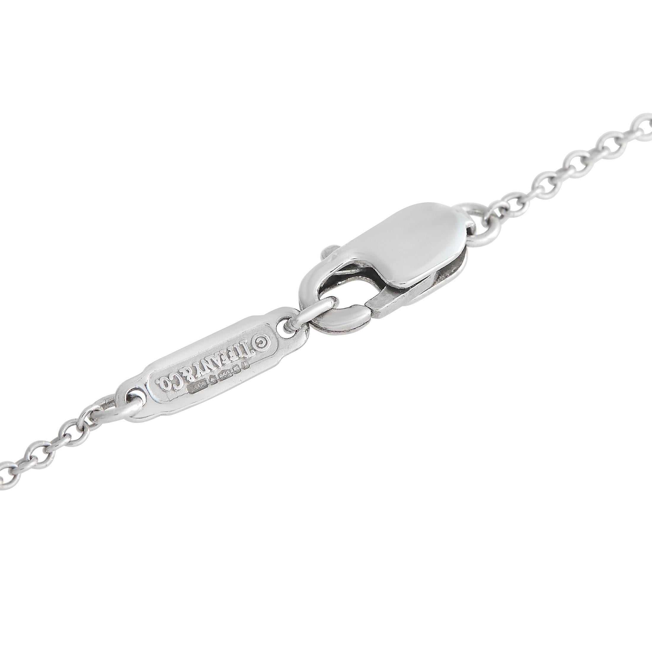 Tiffany & Co. Platin 4,00 Karat Diamant-Halskette im Zustand „Hervorragend“ in Southampton, PA
