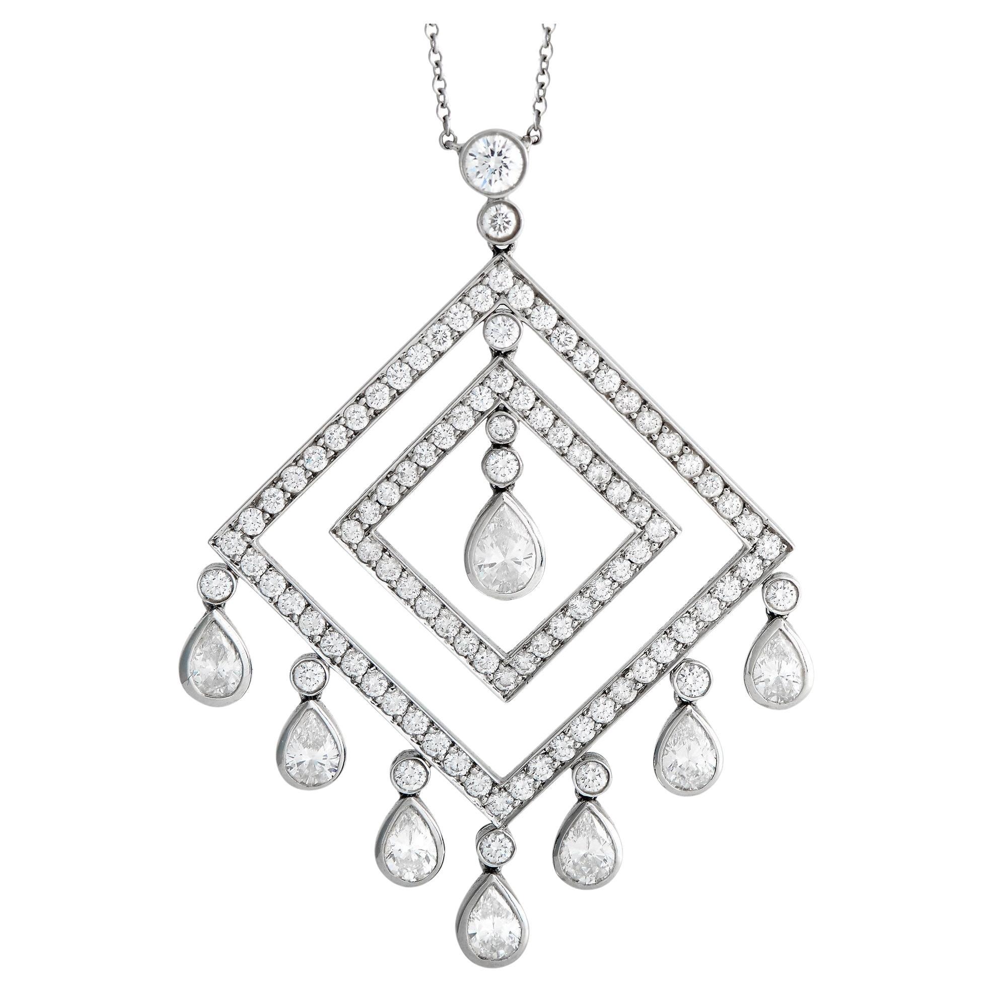 Tiffany & Co. Collier en platine avec 4,00 carats de diamants en vente