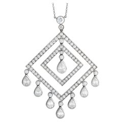 Tiffany & Co. Platin 4,00 Karat Diamant-Halskette