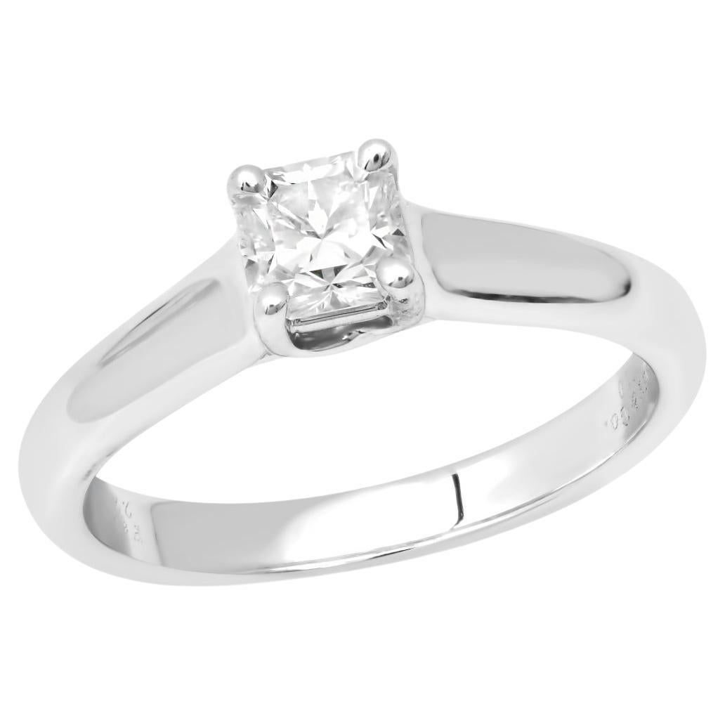 TIFFANY 
Co. Platinum .40ct Lucida Diamond Engagement Ring 4.75 For Sale
