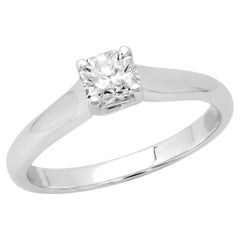 TIFFANY & Co. Platinum .40ct Lucida Diamond Engagement Ring 6.25