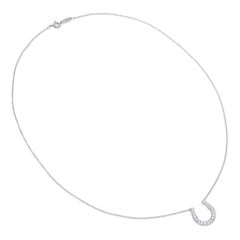 Tiffany & Co Platinum .40ctw Diamond Horseshoe Necklace