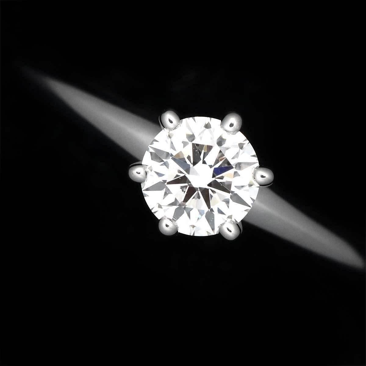 TIFFANY & Co. Platin Verlobungsring 6,5,41 Karat Diamant (Rundschliff) im Angebot