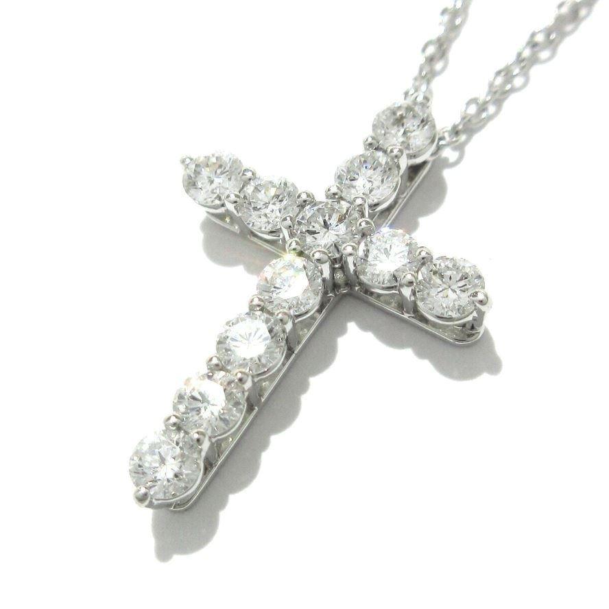 TIFFANY & Co. Platinum .42ct Diamond Cross Pendant Necklace

Metal: Platinum
Chain: 16