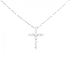 TIFFANY & Co. Platinum .42ct Diamond Cross Pendant Necklace