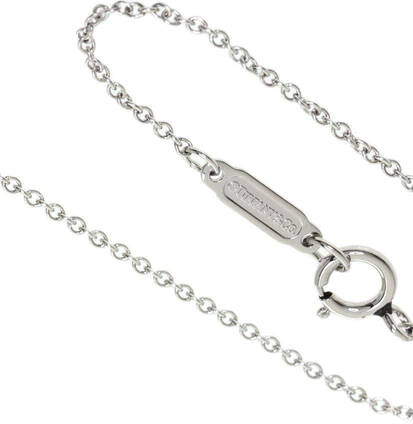 TIFFANY & Co. Platinum .42ct Diamond Cross Pendant Necklace  For Sale 1