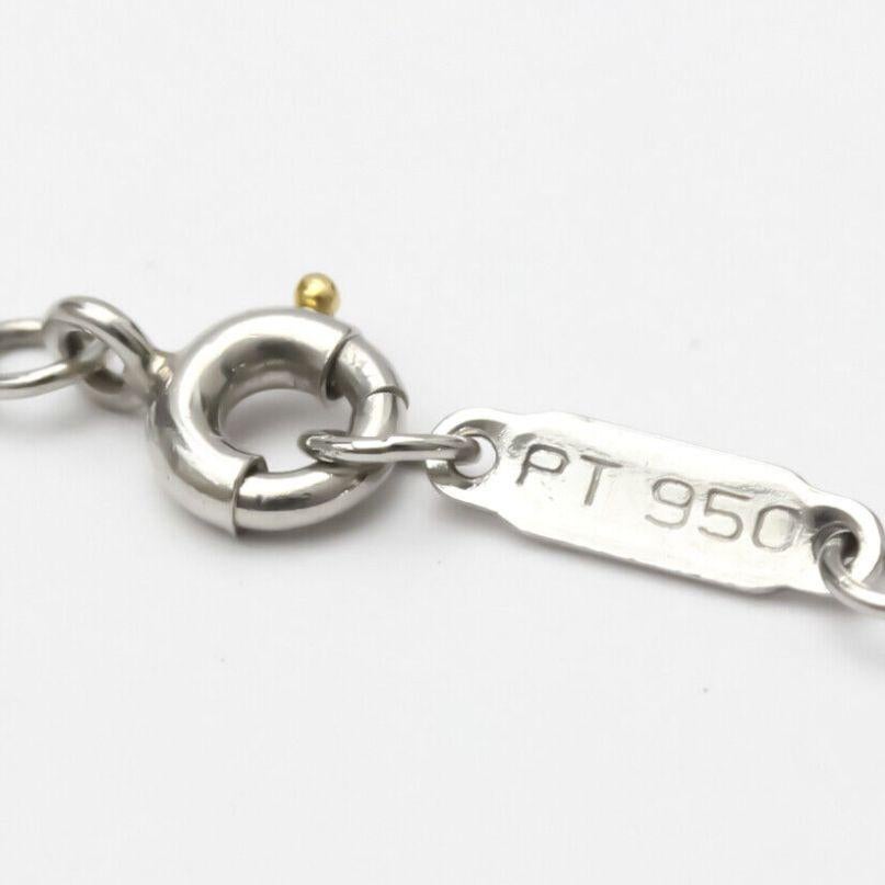 TIFFANY & Co. Platinum .42ct Diamond Cross Pendant Necklace For Sale 3
