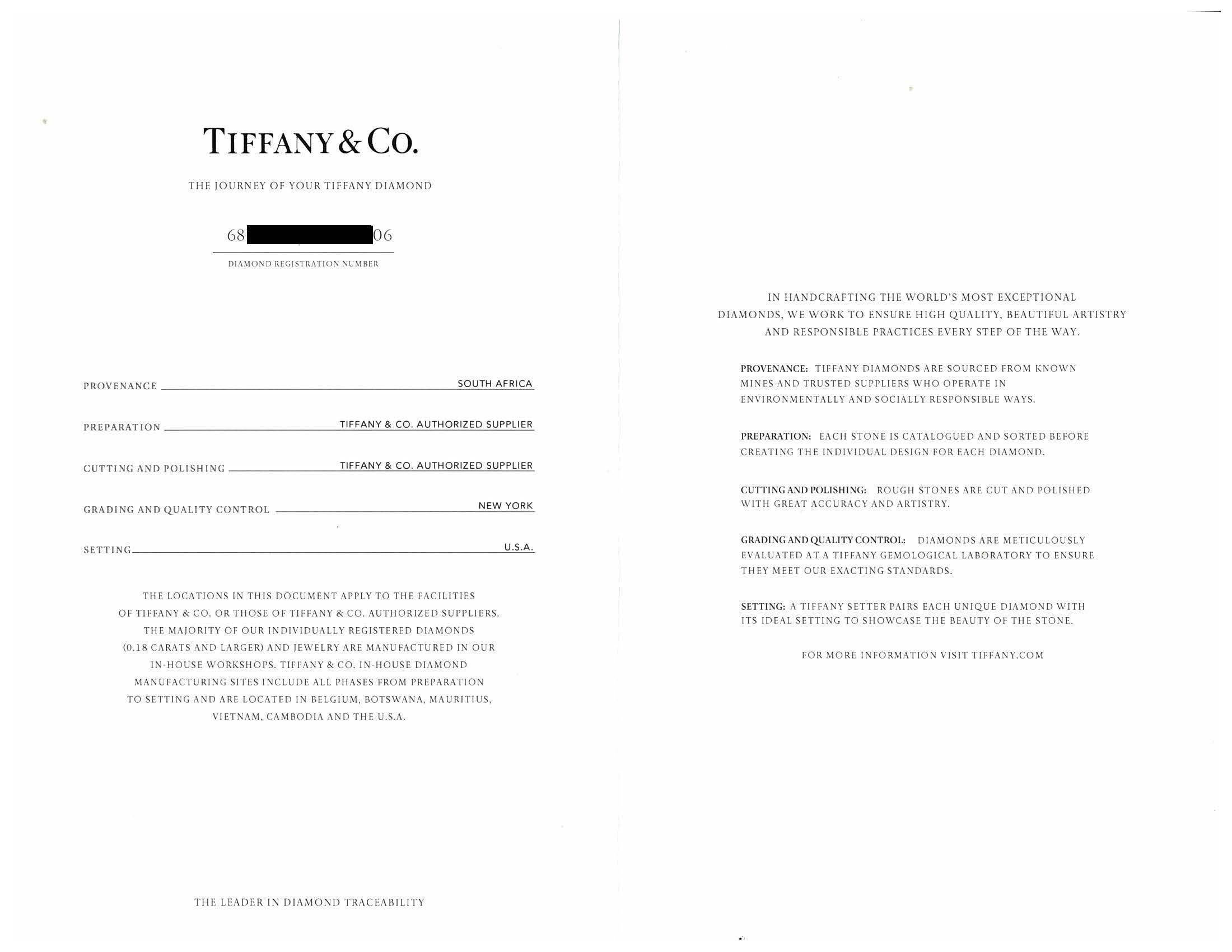 Tiffany & Co. Platinum .43 ct. Solitaire Round Diamond Engagement Ring H VVS2 For Sale 4