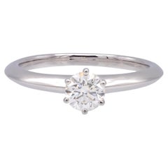 Tiffany & Co. Platinum .43 ct. Solitaire Round Diamond Engagement Ring H VVS2