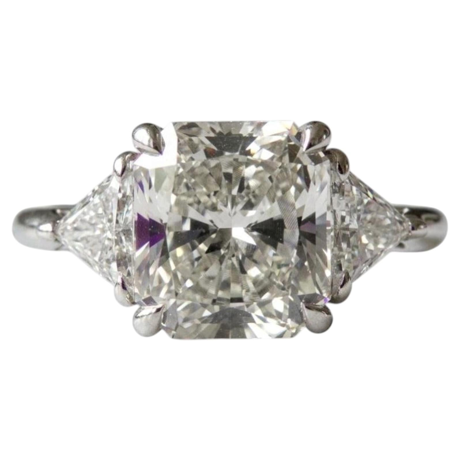 Tiffany & Co. Platinum 4.4ct Radiant Cut Diamond Engagement Ring