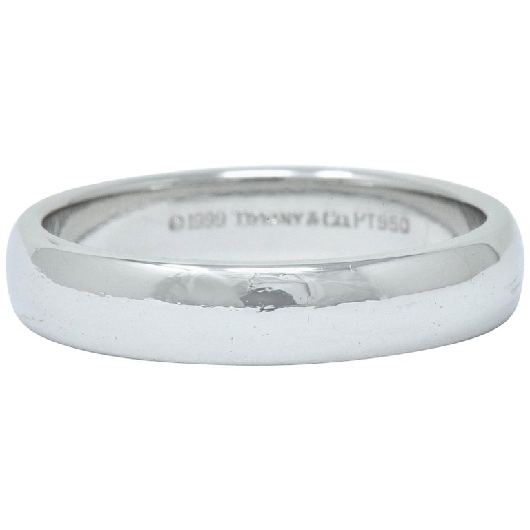 Tiffany and Co. Platinum Men''s Wedding Band Ring For Sale at 1stDibs