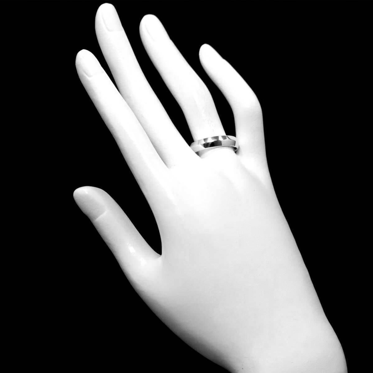 TIFFANY & Co. Platinum 4.5mm Knife Edge Wedding Band Ring 7 For Sale 2