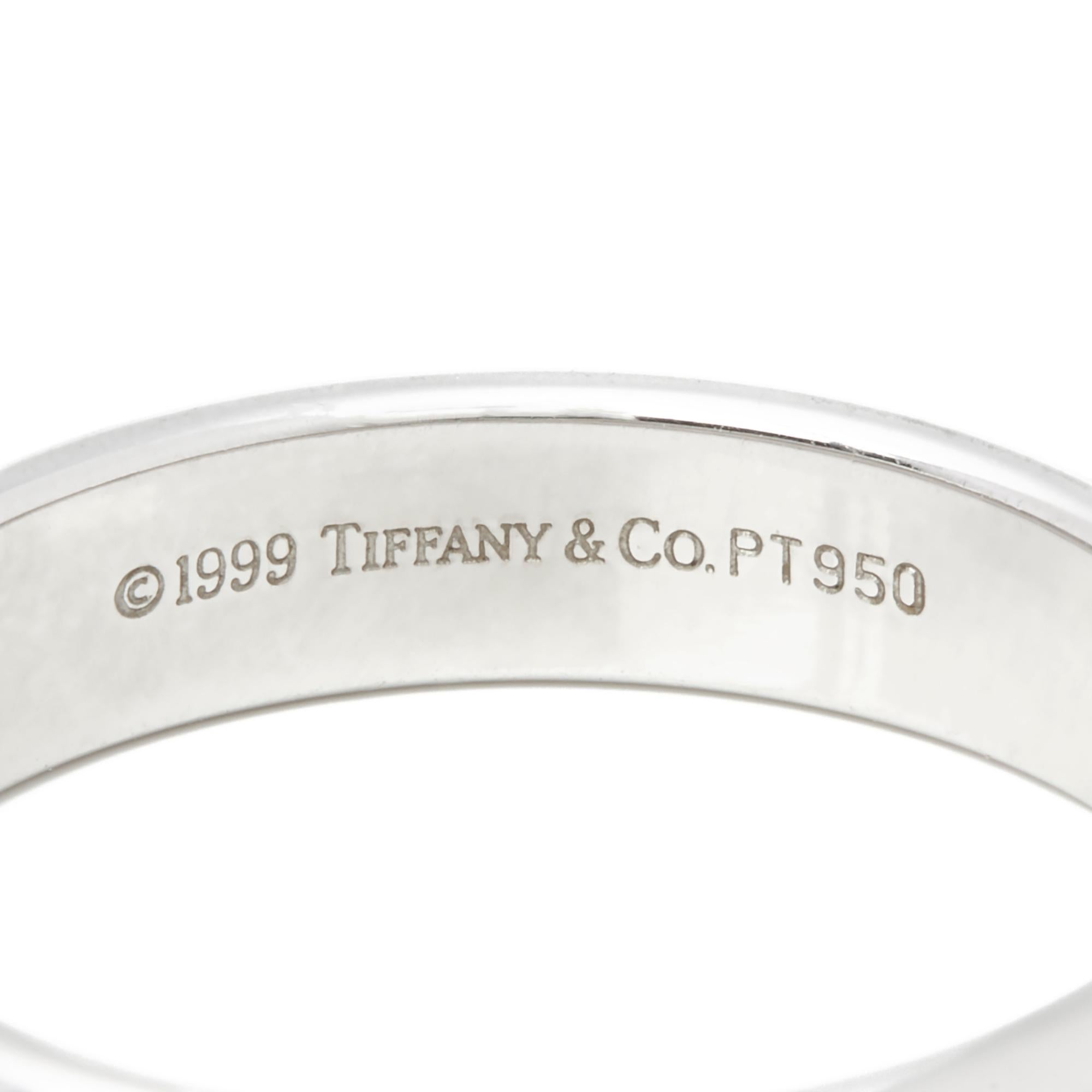 Women's or Men's Tiffany & Co. Platinum 4.5mm Lucida Wedding Band 