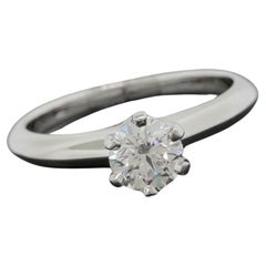 TIFFANY & Co. Platinum .48ct Diamond Engagement Ring 6