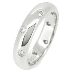 TIFFANY & Co. Platinum Diamond Etoile 4mm Band Ring 5