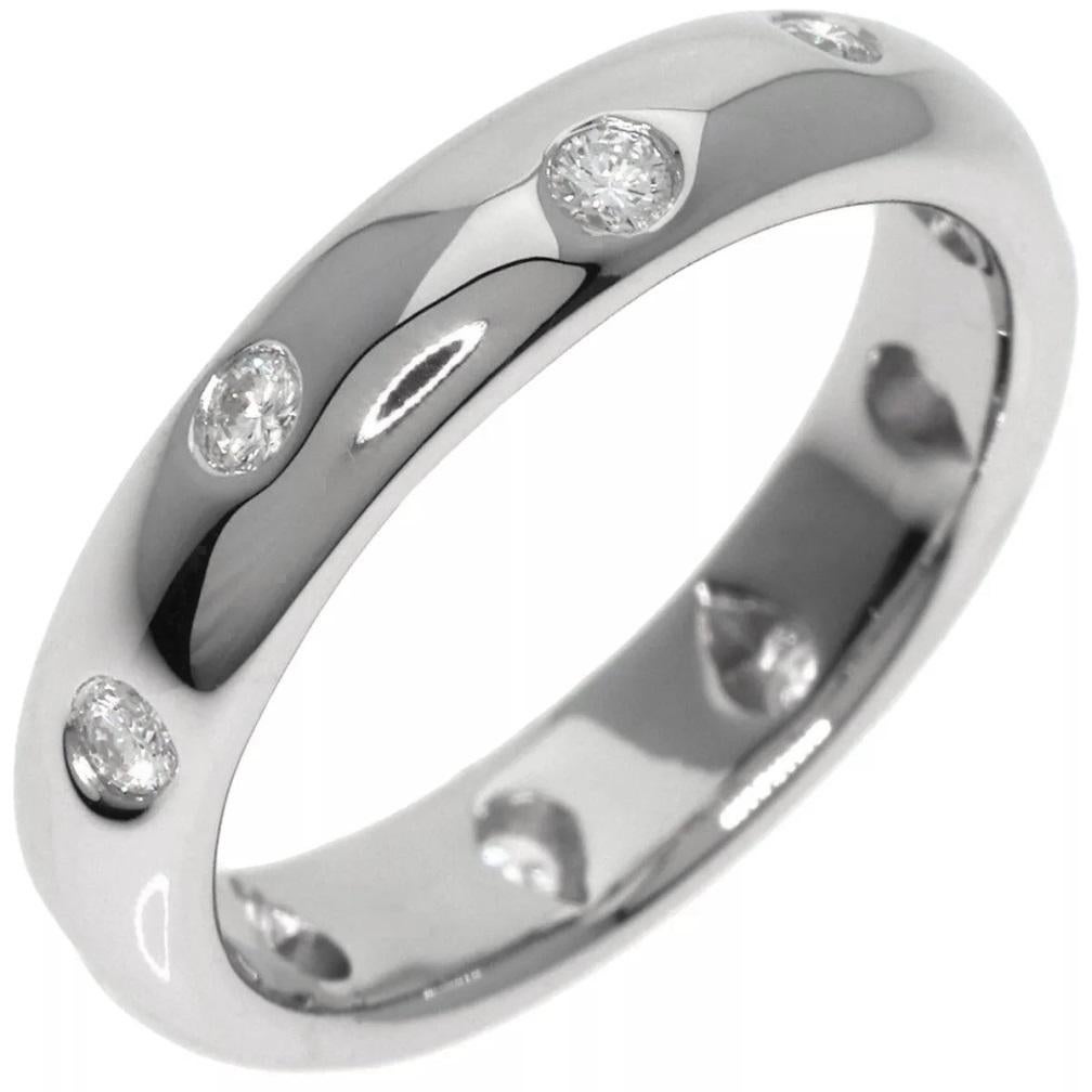 Round Cut TIFFANY & Co. Etoile Platinum Diamond 4mm Band Ring 6