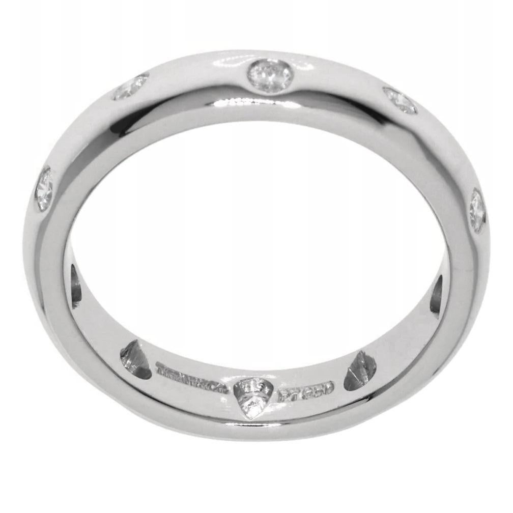 Women's TIFFANY & Co. Etoile Platinum Diamond 4mm Band Ring 6