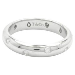 TIFFANY & Co. Platin 4mm Etoile Diamant-Ring 6