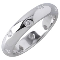 TIFFANY & Co. Etoile Platinum Diamond 4mm Band Ring 6