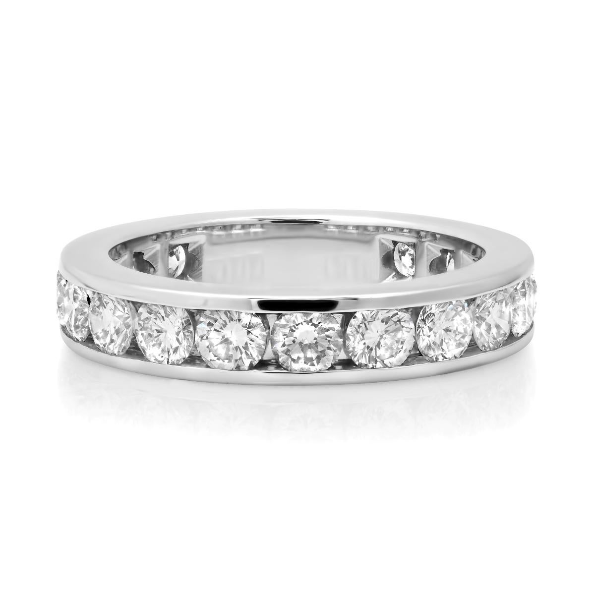 TIFFANY & Co. Anillo de platino con diamantes en círculo completo de 4 mm 5,5 Nuevo en Nuevo Estado en Los Angeles, CA