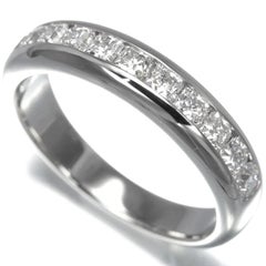 TIFFANY & Co. Anillo de platino con diamantes lúcidos de medio círculo de 4 mm 5