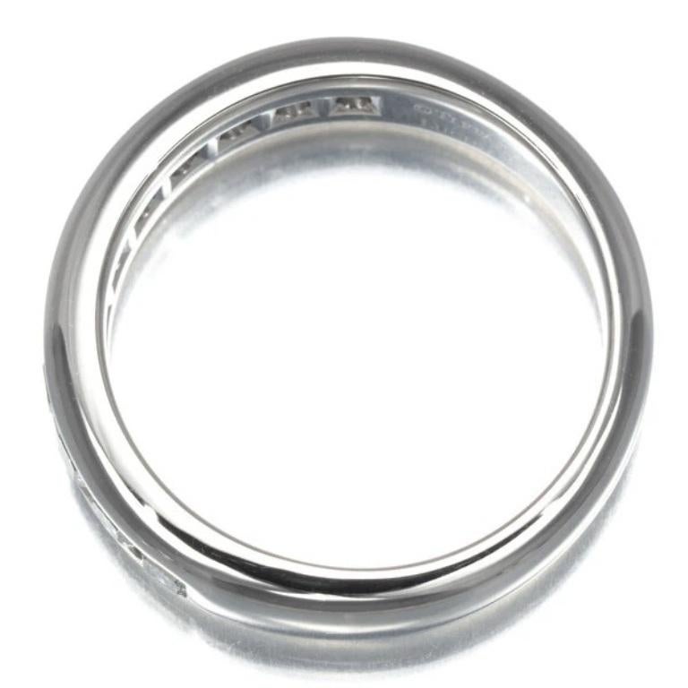 De las mujeres TIFFANY & Co. Anillo de platino con diamantes lúcidos de medio círculo de 4 mm 5 en venta