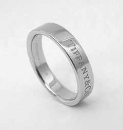 TIFFANY & Co. Platinum 4mm Wedding Band Ring 10.5