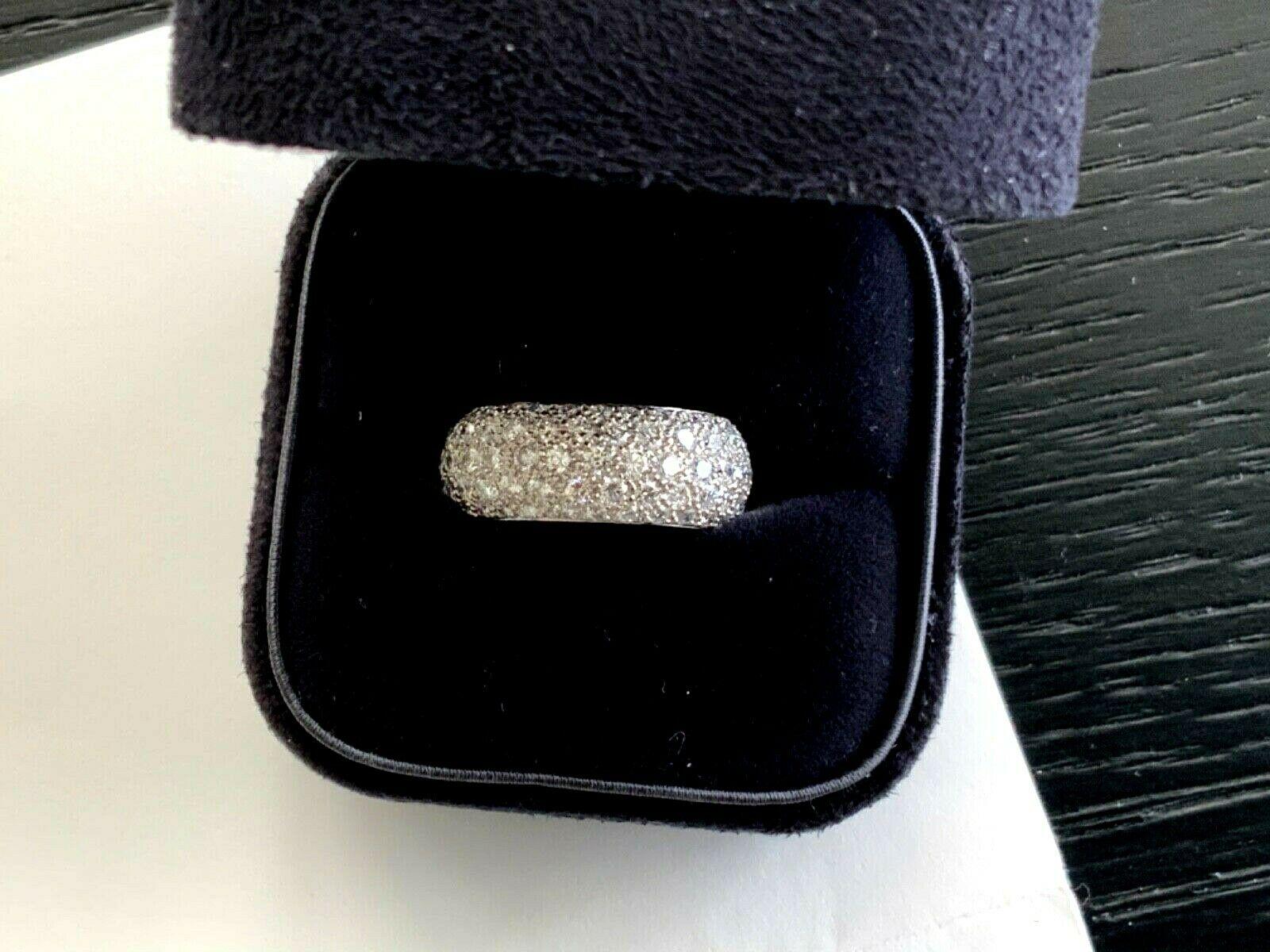 Tiffany & Co. Platinum 5-Row Diamond Etoile Wedding Band Ring with Papers For Sale 2