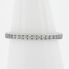 Tiffany & Co. Platinum .50ct Channel Diamond Eternity Stack Wedding Band Ring