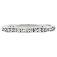 Tiffany & Co. Platinum .50ct Channel Diamond Eternity Stack Wedding Band Ring