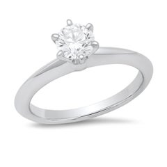 TIFFANY & Co. Platinum .50ct Diamond Engagement Ring 4.75