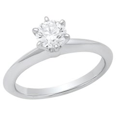 TIFFANY & Co. Platin .50ct Diamant Verlobungsring 4.75