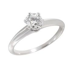 TIFFANY & Co. Platinum .52ct Diamond Engagement Ring 6
