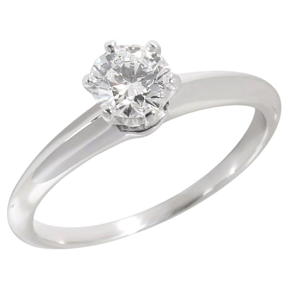 TIFFANY & Co. Platinum .52ct Diamond Engagement Ring 6