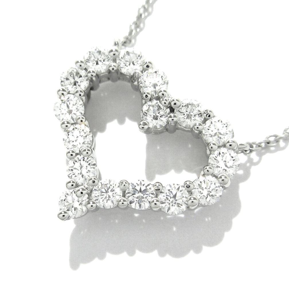 TIFFANY & Co. Platinum .54ct Diamond Heart Pendant Necklace  

Metal: Platinum
Chain: 16
